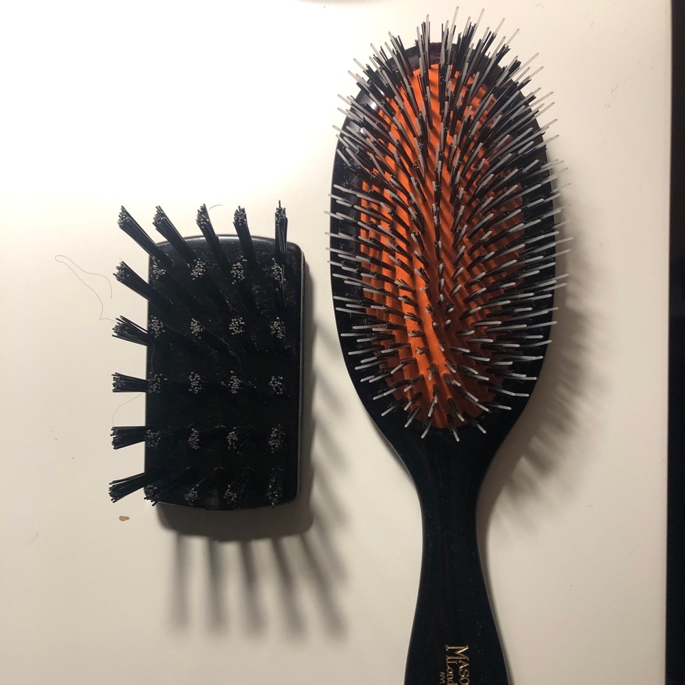 Mason Pearson Handy Bristle & Nylon Hairbrush, BN3, Dark Ruby